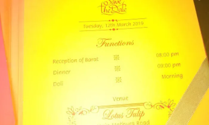 Preadharsini Wedding Card